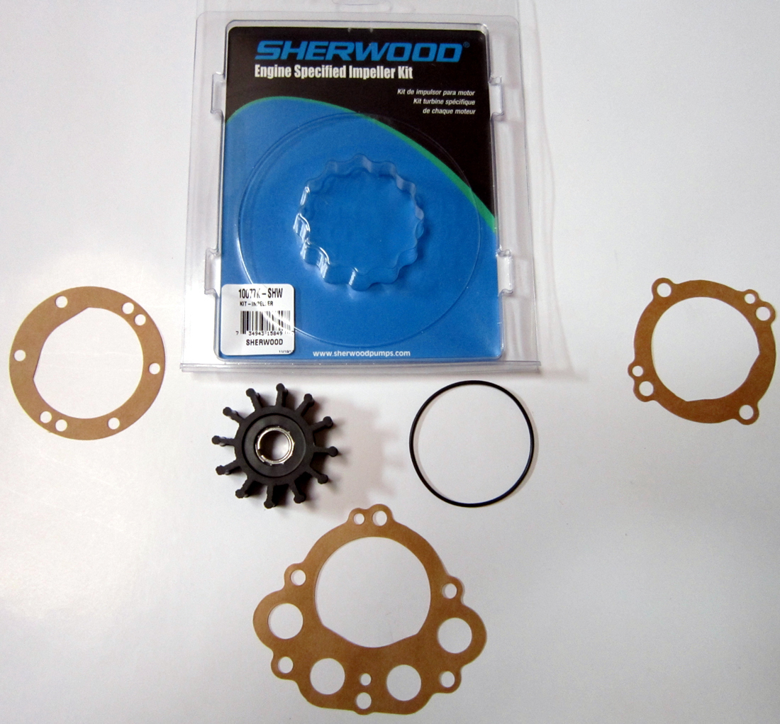 SHERWOOD 10077K Flexible 12 Vane Neoprene Impeller Kit (Through Key)