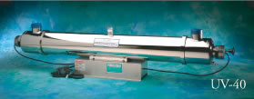 UV40-230 ULTRAVIOLET WATER PURIFIER 40GPM MAX, 2" MPT INLET & DISCHARGE 140 WATTS, 230V 50/60 HZ