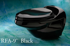 RFA-BDT-9 ROYAL FLUSH AERO WALL HUNG BIDET - BLACK W/ CHROME HARDWARE